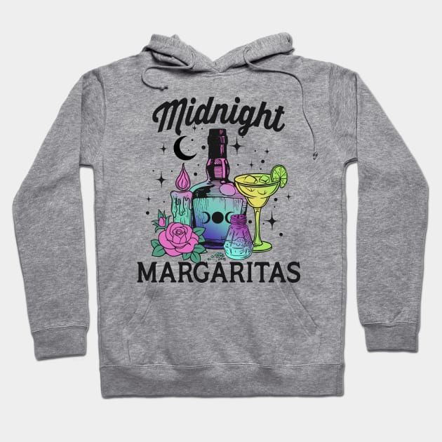 Midnight Margaritas Witch Halloween Hoodie by Teewyld